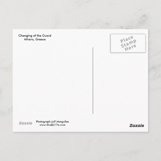 Wijziging van de wacht briefkaart (Achterkant)