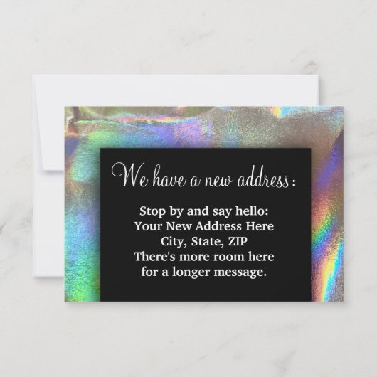 Wijziging van het adres dat we hebben verplaatst,  aankondiging (Achterkant)