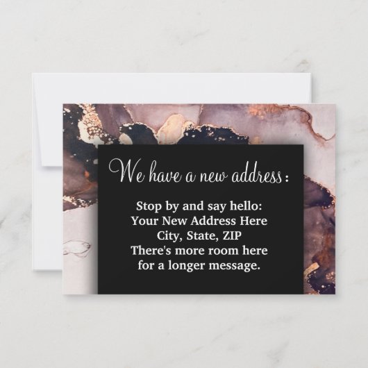 Wijziging van het adres dat we hebben verplaatst,  aankondiging (Achterkant)