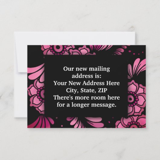 Wijziging van het adres dat we hebben verplaatst, aankondiging (Achterkant)