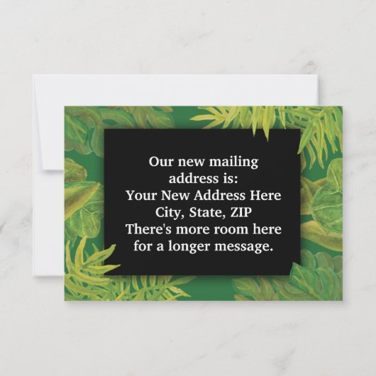 Wijziging van het adres dat we hebben verplaatst, aankondiging (Achterkant)