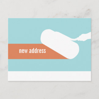 Wijziging van het adres verf roller briefkaarten