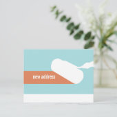 Wijziging van het adres verf roller briefkaarten (Staand voorkant)