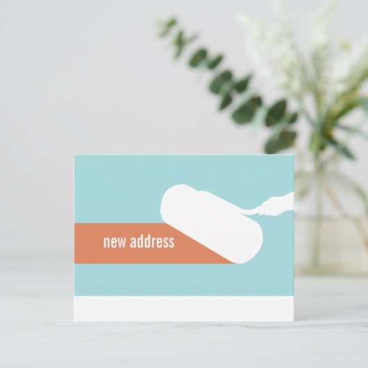 Wijziging van het adres verf roller briefkaarten (Staand voorkant)