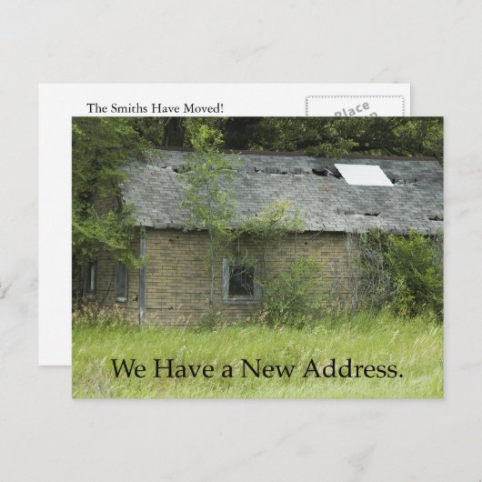 Wijziging van het Briefkaart Adres: Fixer Upper (Voorkant / Achterkant)