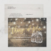 WIJZIGING VAN HET PLAN VOOR DE VERLENGING VAN POST AANKONDIGINGSKAART (Voorkant / Achterkant)