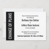 Wijziging van plannen Bold Postponed Wedding Card Kaart (Voorkant)