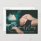 Wijziging van plannen bruiloft update aankondiging briefkaart (Voorkant / Achterkant)