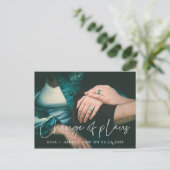 Wijziging van plannen bruiloft update aankondiging briefkaart (Staand voorkant)