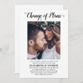 Wijziging van plannen Datum Foto bruiloft uitstel Aankondiging (Voorkant / Achterkant)