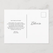 Wijziging van plannen | Elegant Typografie Briefkaart (Achterkant)