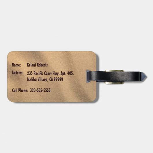 Wiki Wiki Hawaiian Expression Beach Bagagelabels (Achterkant horizontaal)