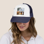 "Wiki-Wiki" Trucker pet met Hawaiian Print (In situ)