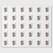 Wikinger mit rotem Vollbart Helm und Schwert Cadeaupapier (Vlak)