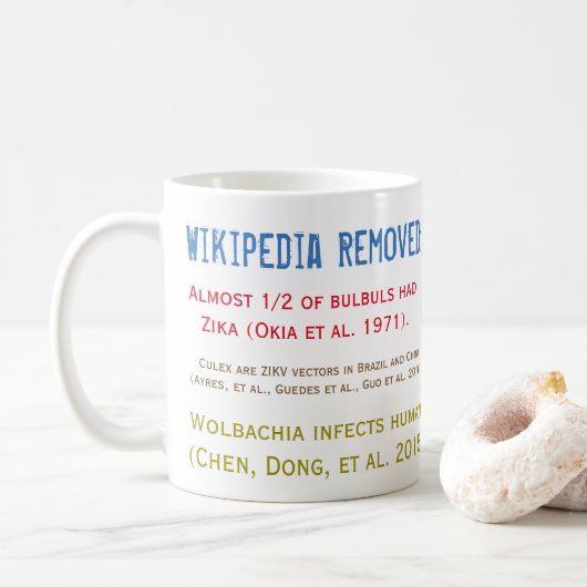 Wikipedia a enlevé la tasse d'études de Zika par (Avec donut)