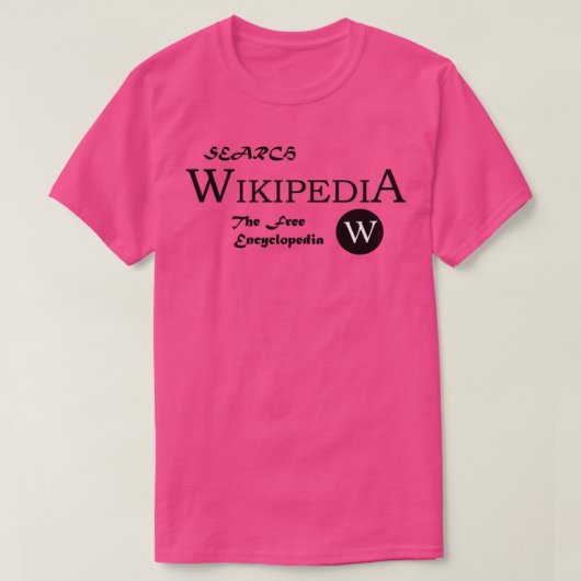 WIKIPEDIA DE VRIJE ENCYCLOPEDIA T-SHIRT (Design voorkant)