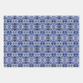 Wikkel het in Delft Ware Blue Flower Inpakpapier Vel (Voorkant)