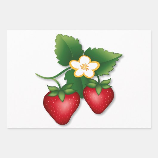 Wikkel het samen met I Love Strawberry Inpakpapier Vel (Voorkant 3)