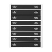 Wikkel rond Mailing Label -Pageant Crown Adreslabel Wikkel (Vel)