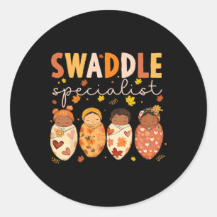 Wikkel Specialist Nicu Moeder Ronde Sticker