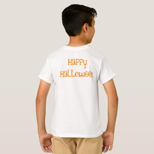 Wikkelijk knap, pompoen en vleermuizen Halloween T-shirt (Achterkant volledig)