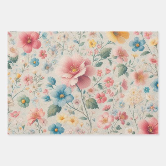 wikkelpapier Floreal Inpakpapier Vel (Voorkant)