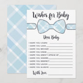 Wil een babyblauwe Kaart voor Bowtie (Voorkant / Achterkant)