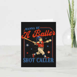 Wil een Baller Shot Caller Vintage Baseball Kind z Kaart