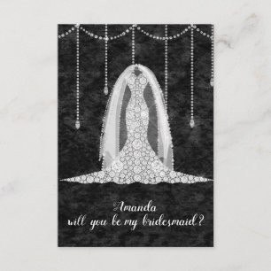 Wil je Bridesmaid Black White Dress TrainDiamond? Kaart