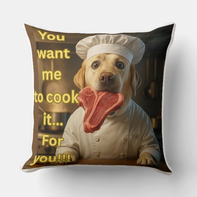 “Wil je dat ik het kook?” Grappig ontwerp van chef Kussen (Voorkant)