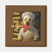 “Wil je dat ik het kook?” Grappig ontwerp van chef