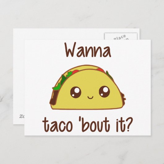 Wil je dat Taco het uitdeelt? Briefkaart (Voorkant / Achterkant)