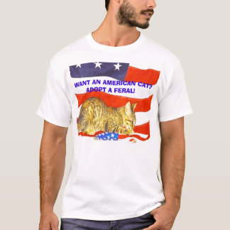 Wil je een Amerikaanse kat?  Een begrafenis aannem T-shirt