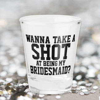 Wil je een foto maken van m'n bruidsmeisje shot glas