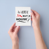 Wil je een huis kopen? Makelaar in onroerend goed Flyer (Hand)