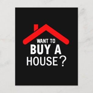 Wil je een huis kopen? Real Estate Agent Flyer