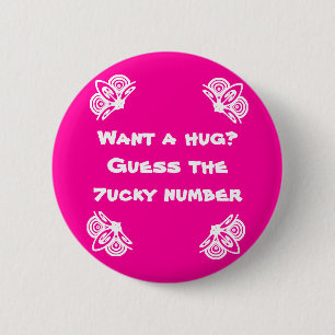 Wil je een knuffel? ronde button 5,7 cm