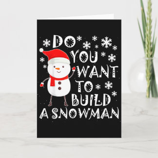 Wil je een sneeuwpop bouwen Zoete sneeuwpop Chris Kaart