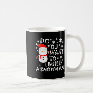 Wil Je Een Sneeuwpop Bouwen Zoete Sneeuwpop Kerstm Koffiemok