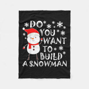 Wil je een sneeuwpop maken Zoete sneeuwpop Chris Fleece Deken