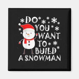 Wil je een sneeuwpop maken Zoete sneeuwpop Chris Magneet