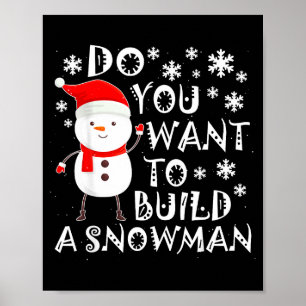 Wil je een sneeuwpop maken Zoete sneeuwpop Chris Poster
