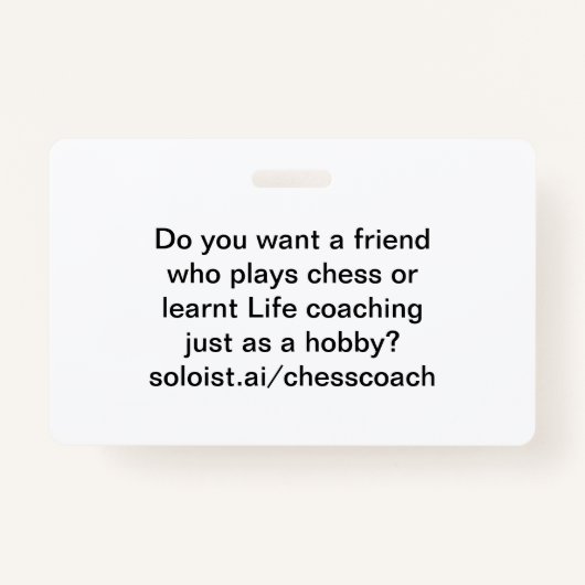 Wil je een vriend? badge (Voorkant)