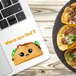 Wil je er taco-tje over kletsen? Kawaii Taco met Sticker