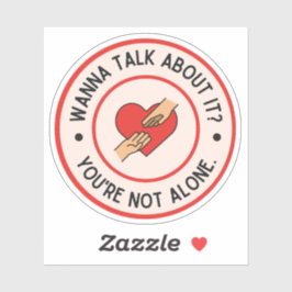 Wil je erover praten? | Rood bewustzijn van geeste Sticker