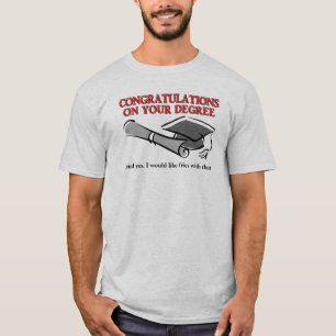 Wil je friet bij dat grappige beledigende T-shirt 