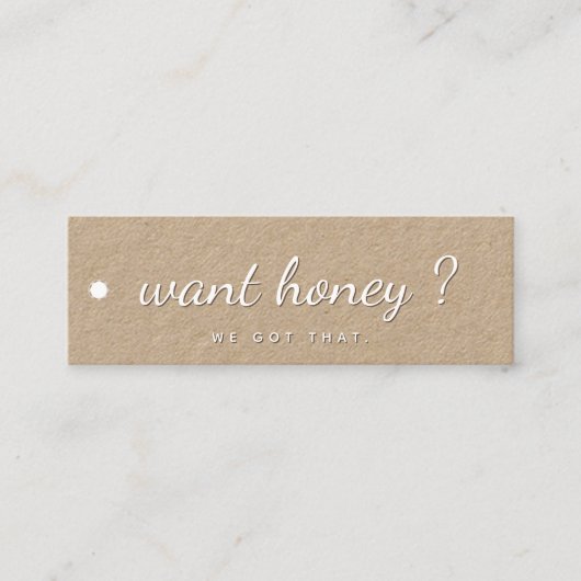 Wil je honing? Kraft Honeybee Imker Label (Voorkant)