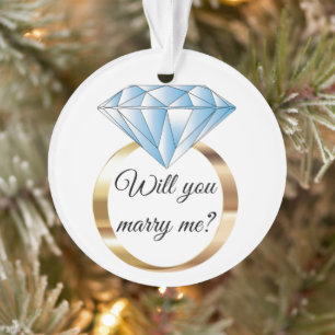 Wil je me met kerst trouwen? ornament