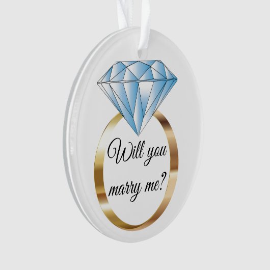 Wil je me met kerst trouwen? ornament (voorkant)