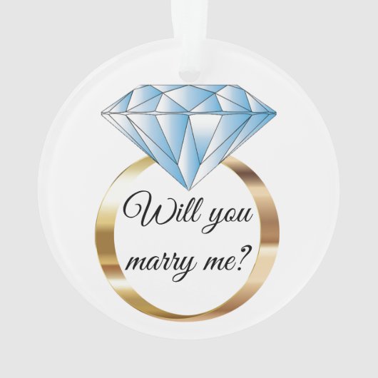 Wil je me met kerst trouwen? ornament (achterkant)